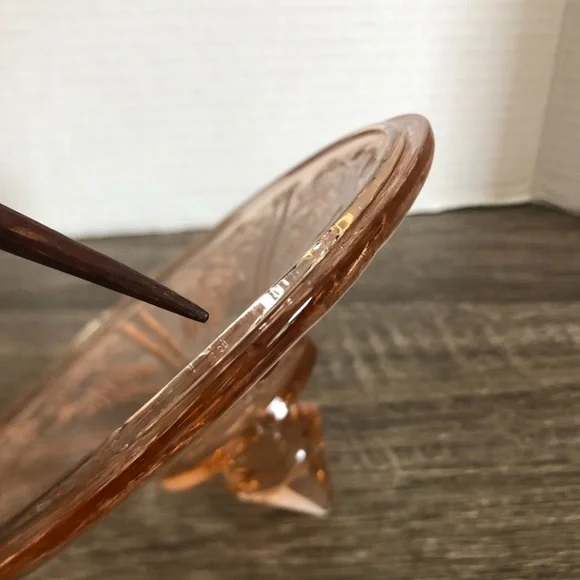 Vtg Federal Glass Pink Sharon Cabbage Rose Covered Candy Dish - Picture 13 of 14